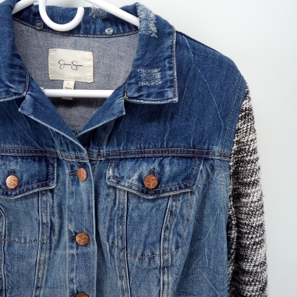$89 Jessica Simpson Pixie Contrast Liberty Blue Denim 2016 Collection Jacket - Picture 7 of 11